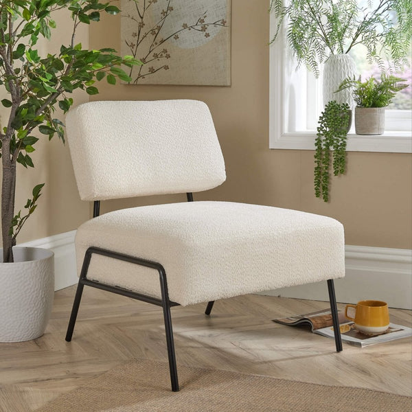 Montana Boucle Accent Chair with Metal Legs