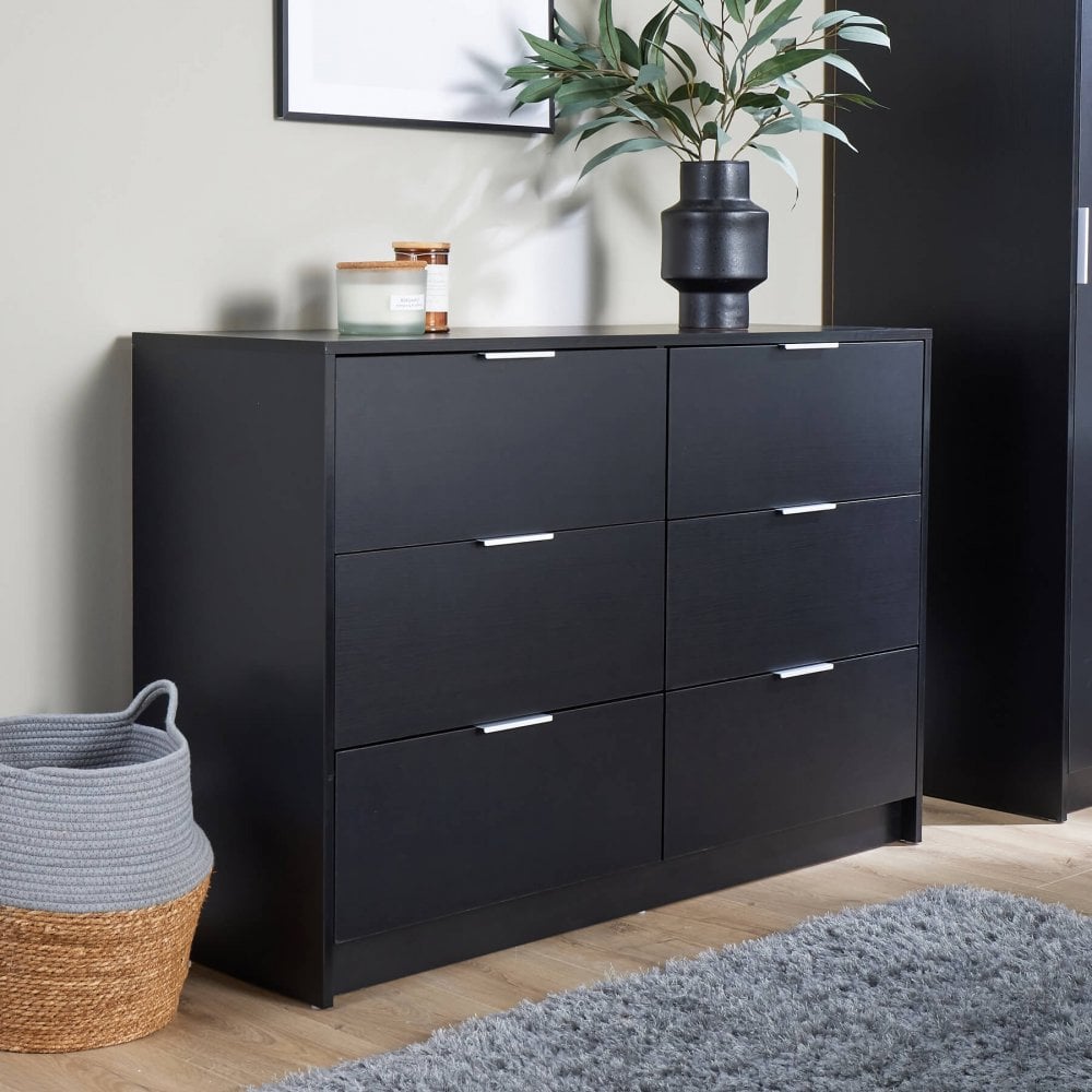 Phoenix Wide Chest of 6 Storage Drawers