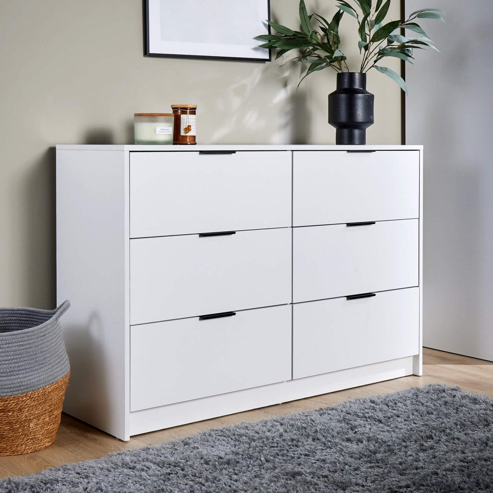 Phoenix Wide Chest of 6 Storage Drawers