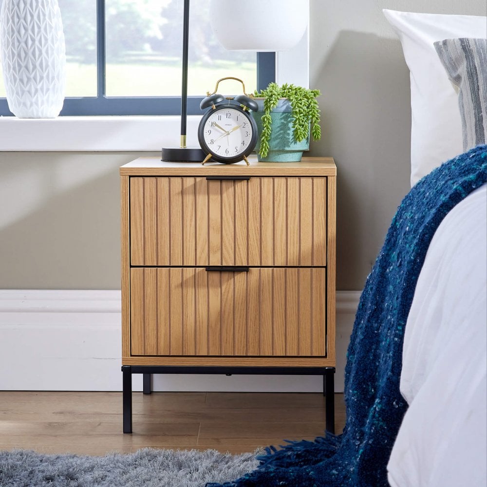 Wisbech 2 Drawer Bedside