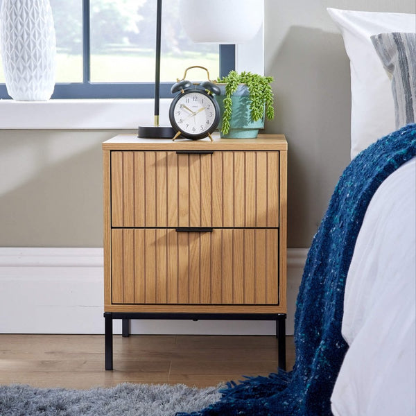 Wisbech 2 Drawer Bedside