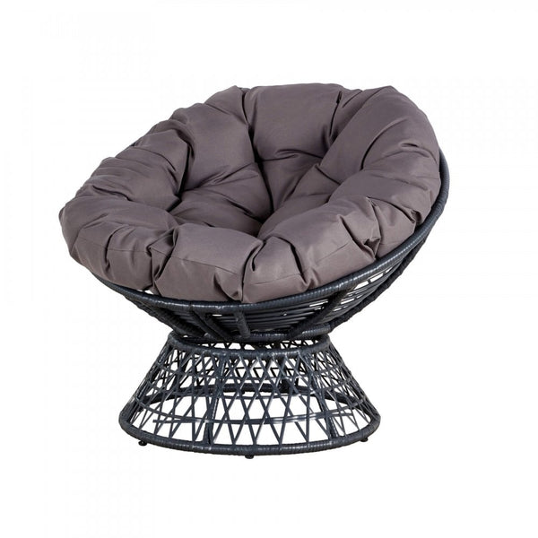 Oasis Dark Grey Cushioned Egg Chair