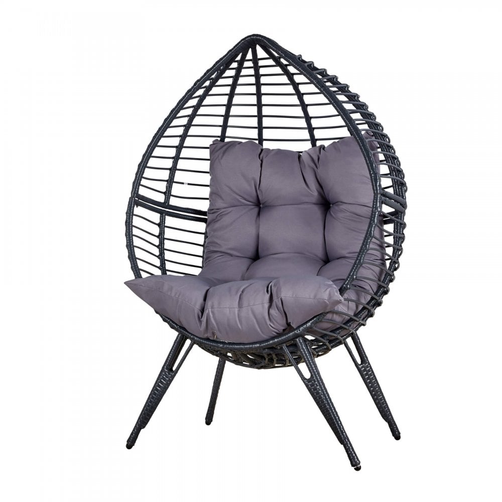 Eden Grey Cushioned Egg Chair