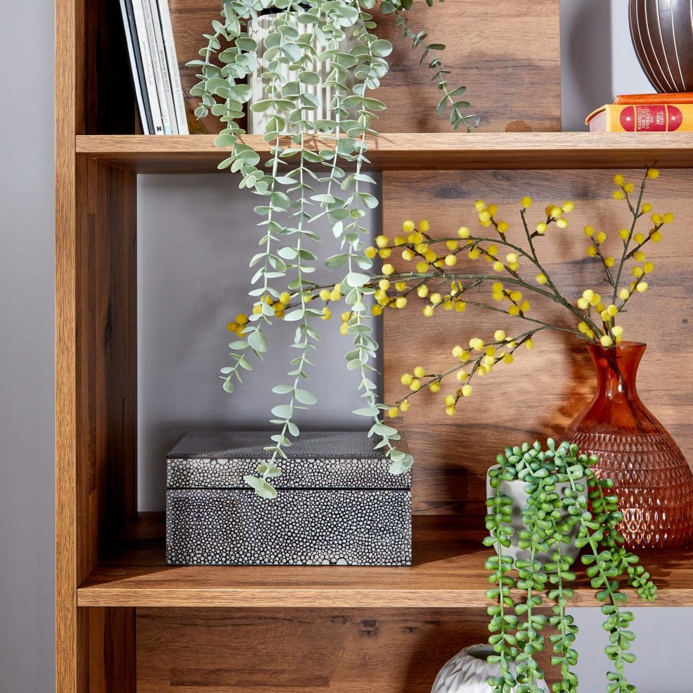 Newton Industrial Textured Oak 4 Tier Bookcase