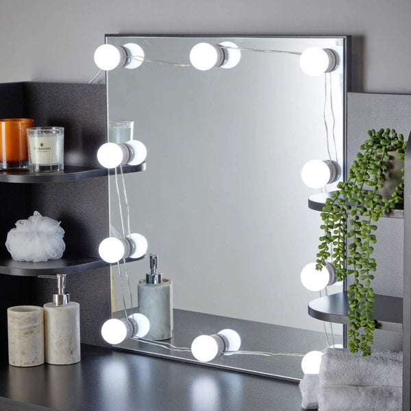 Julia Black Dressing Table with Stool