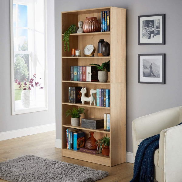 Clara 6 Tier Deep Bookcase