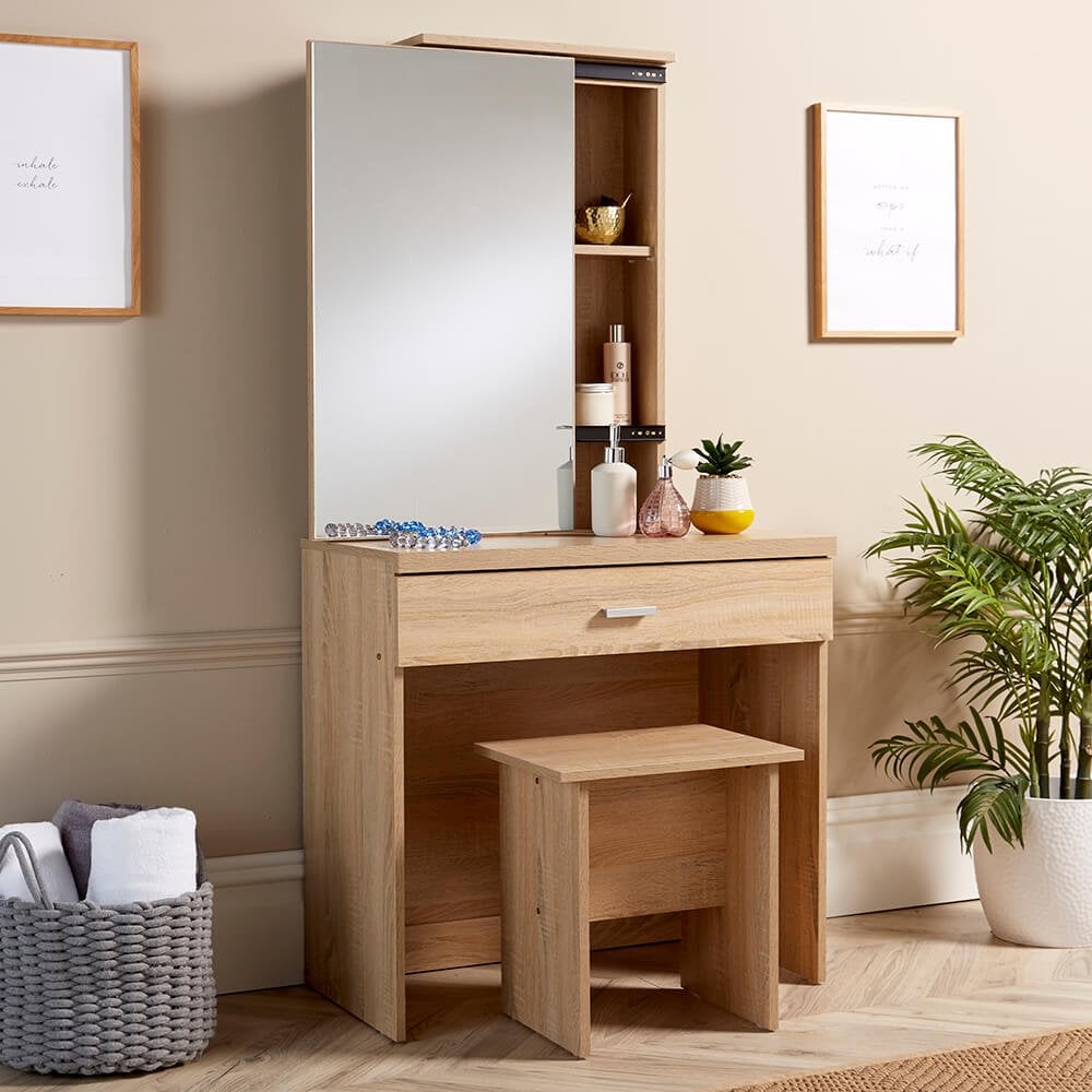 Berlin Dressing Table Set with Mirror & Stool