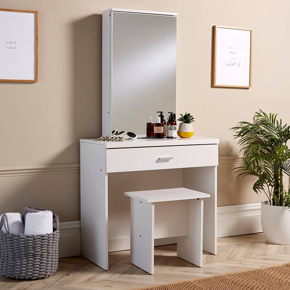 Berlin Dressing Table Set with Mirror & Stool
