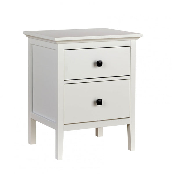 Bellevue White 2 Drawer Bedside