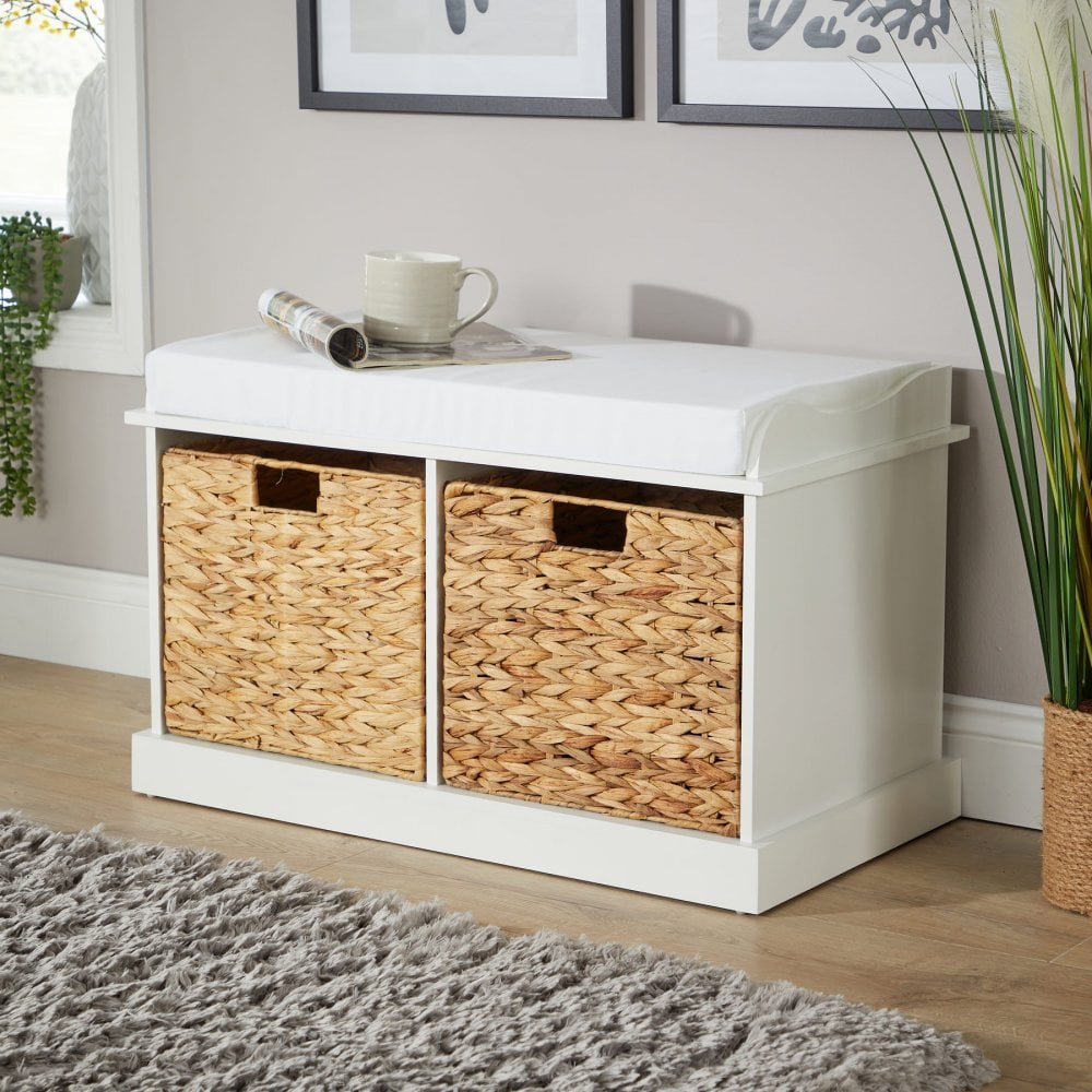 Lapworth 2 Drawer Hallway Storage Bench White