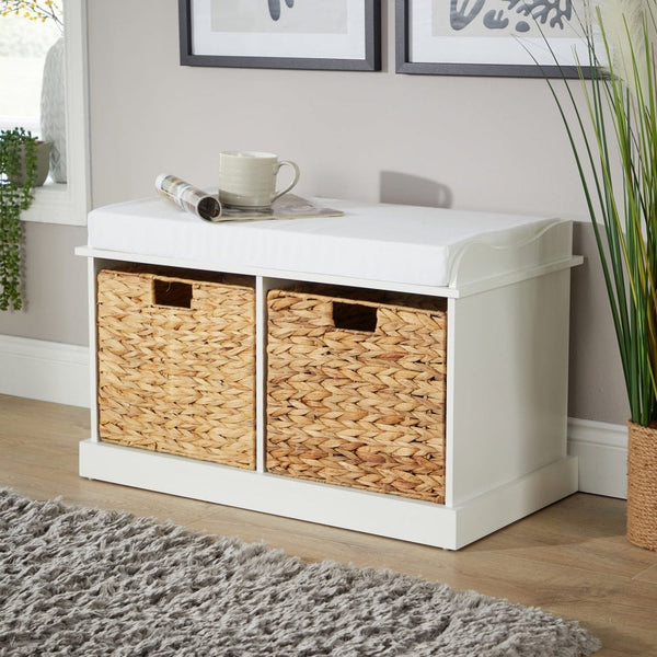 Lapworth 2 Drawer Hallway Storage Bench White