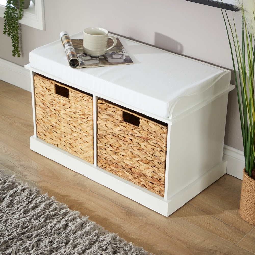Lapworth 2 Drawer Hallway Storage Bench White