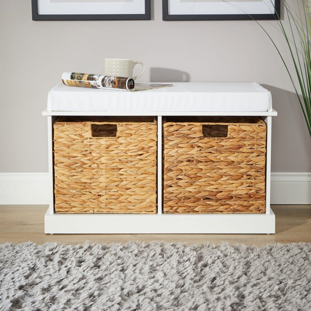 Lapworth 2 Drawer Hallway Storage Bench White