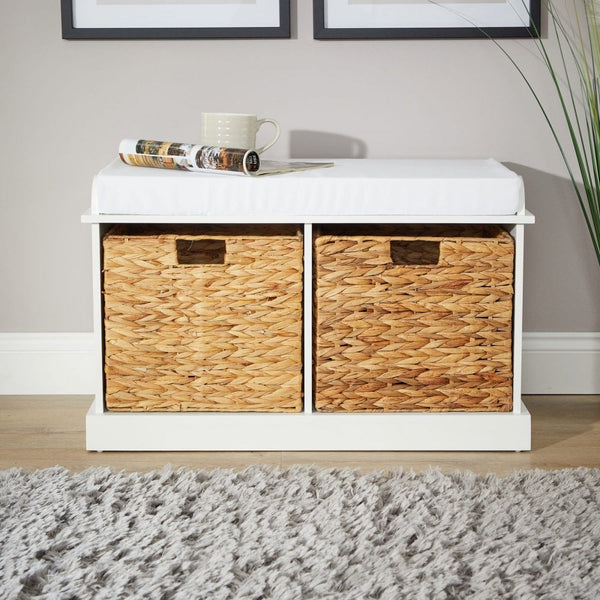 Lapworth 2 Drawer Hallway Storage Bench White
