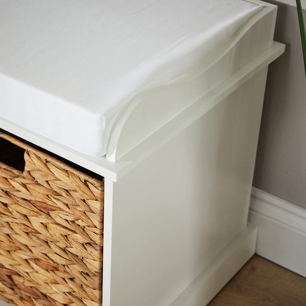 Lapworth 2 Drawer Hallway Storage Bench White