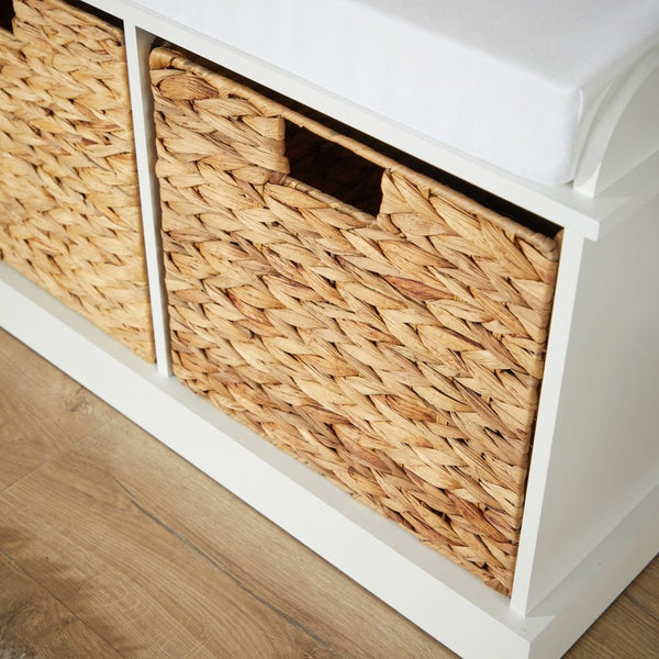 Lapworth 2 Drawer Hallway Storage Bench White