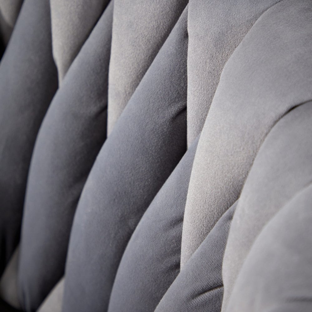 Reno Curved Back Grey Velvet Accent Chair