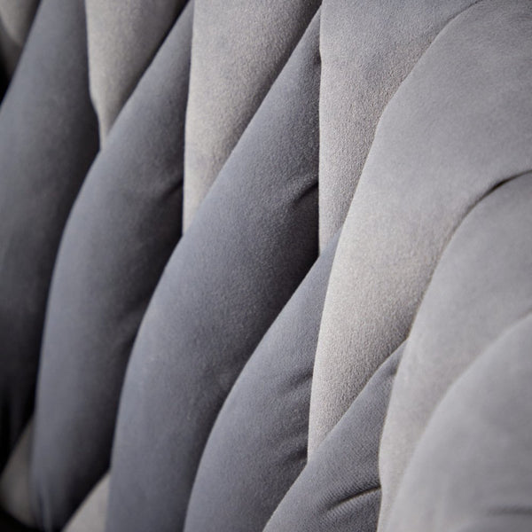 Reno Curved Back Grey Velvet Accent Chair