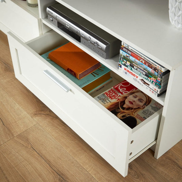Latham 2 Drawer White TV Stand