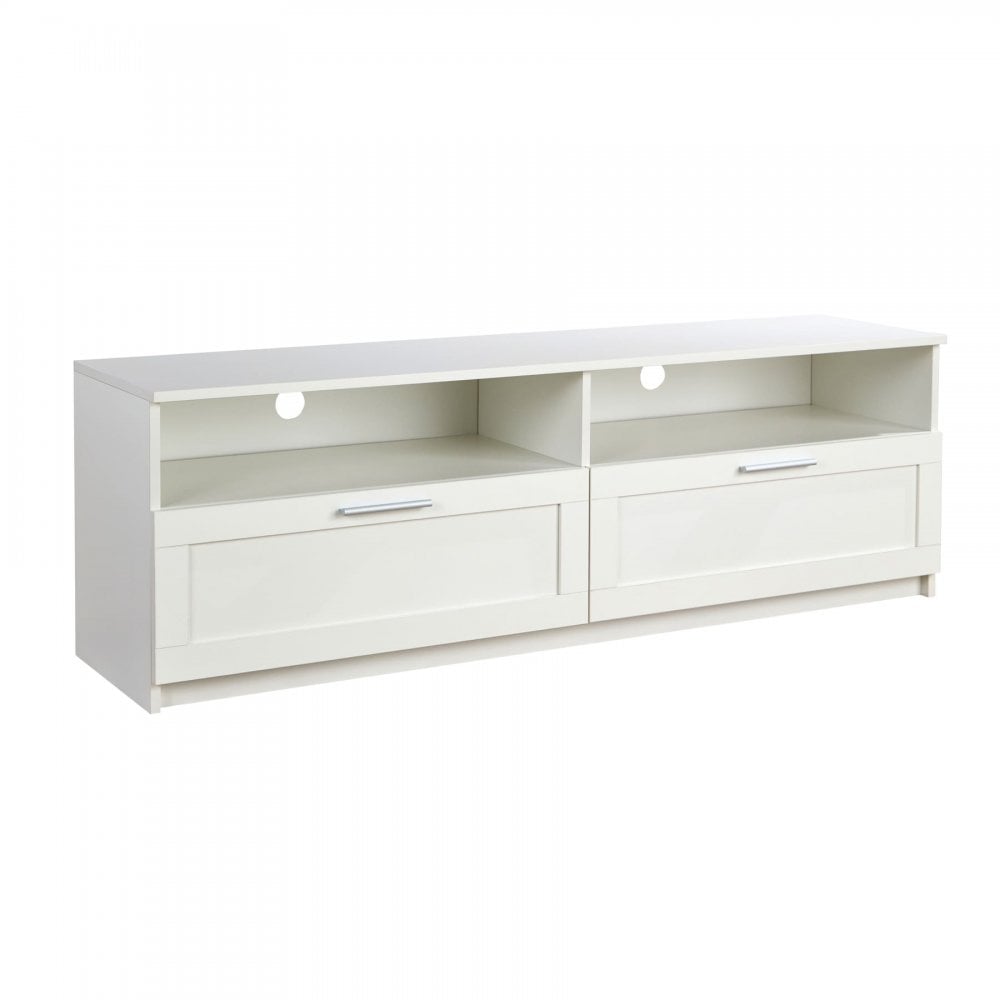 Latham 2 Drawer White TV Stand
