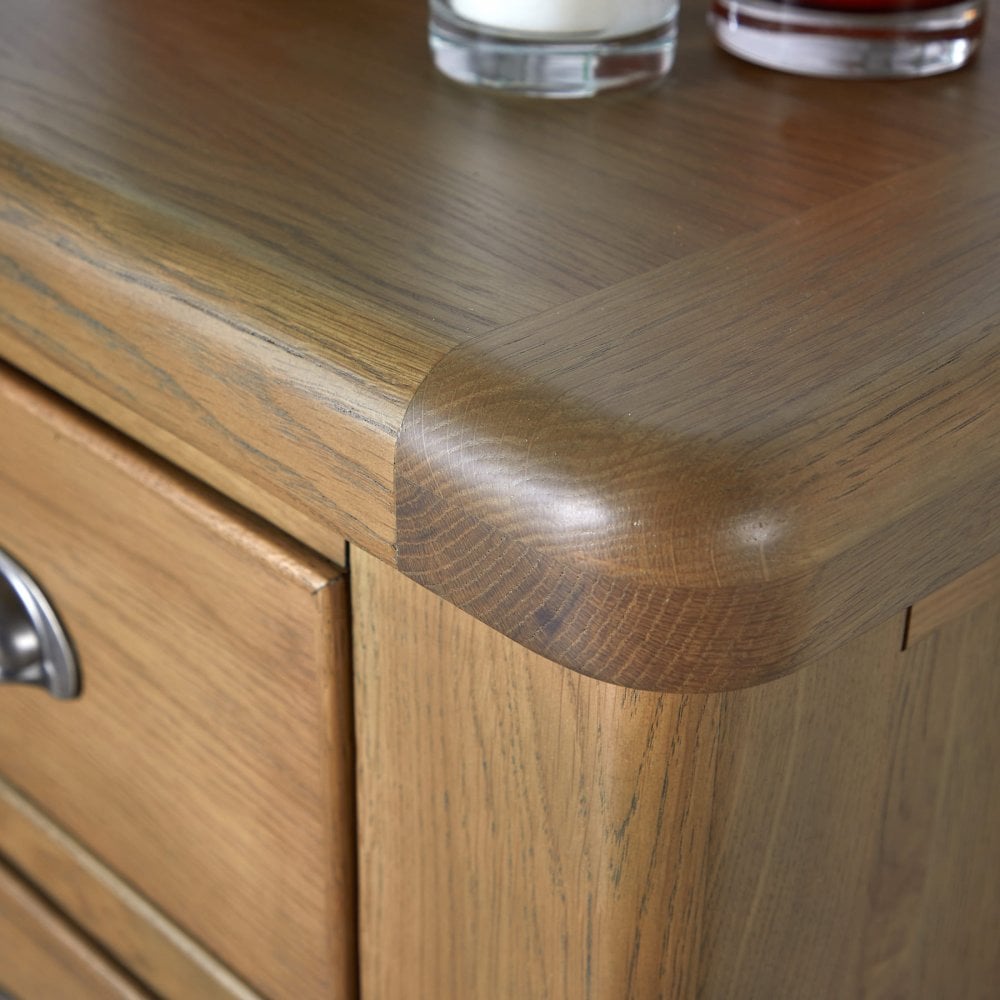 Holcombe Smoked Oak Chest of 4 Drawers Fully Assembled
