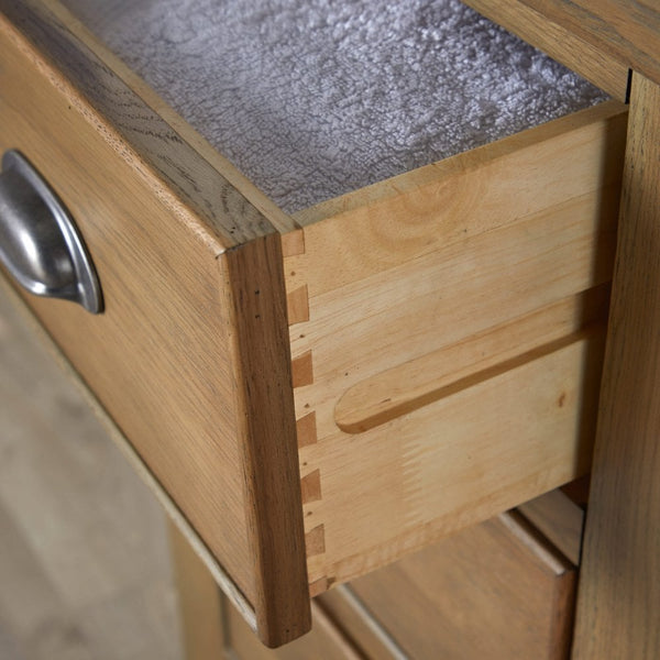 Holcombe Smoked Oak Chest of 4 Drawers Fully Assembled