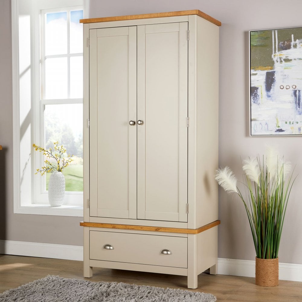 Ramsgate Grey Oak Veneer 2 Door Wardrobe