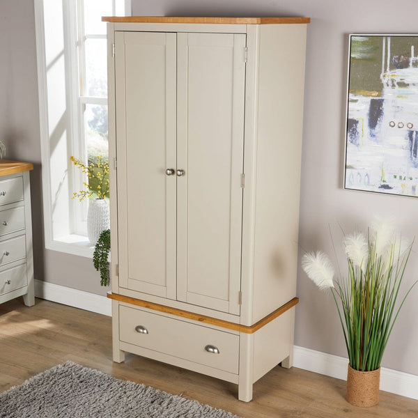 Ramsgate Grey Oak Veneer 2 Door Wardrobe