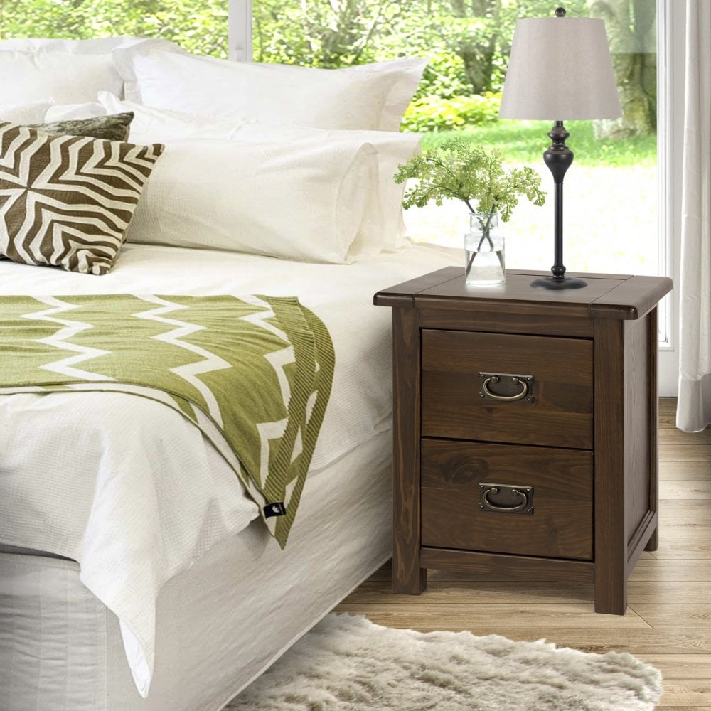 Denver 2 Drawer Bedside