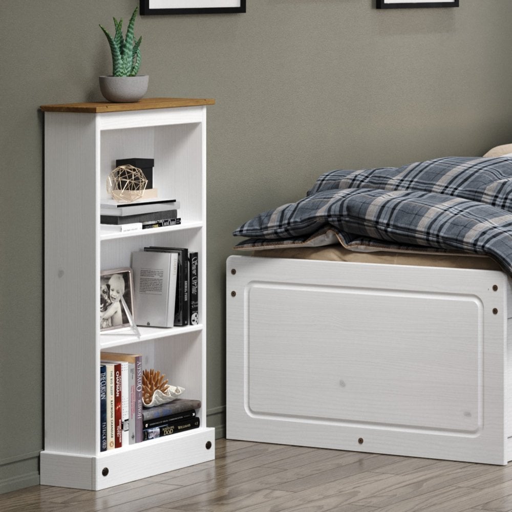 Corona Low Narrow Bookcase