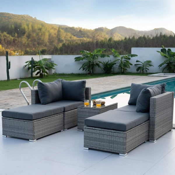 Solara Modular Rattan Outdoor Garden Set