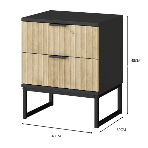 Hempton 2 Drawer Bedside