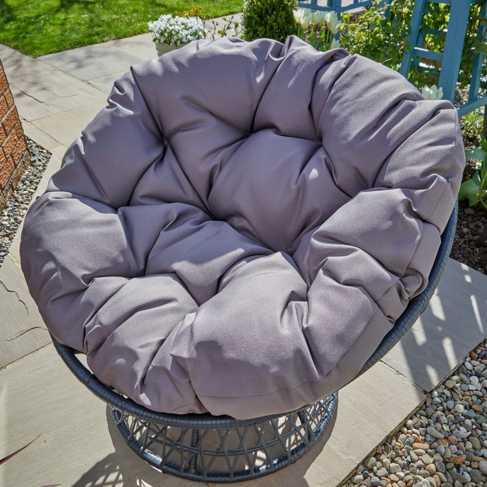 Oasis Dark Grey Cushioned Egg Chair
