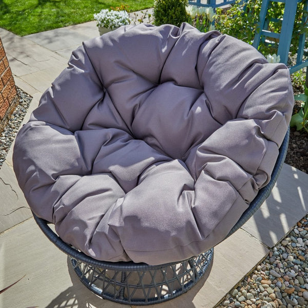 Oasis Dark Grey Cushioned Egg Chair