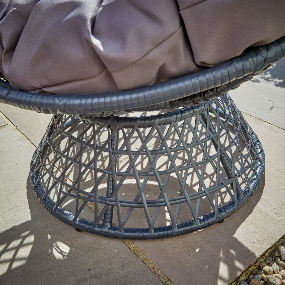 Oasis Dark Grey Cushioned Egg Chair