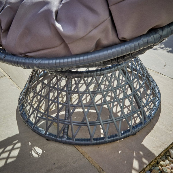 Oasis Dark Grey Cushioned Egg Chair