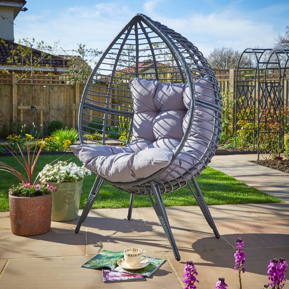 Eden Grey Cushioned Egg Chair