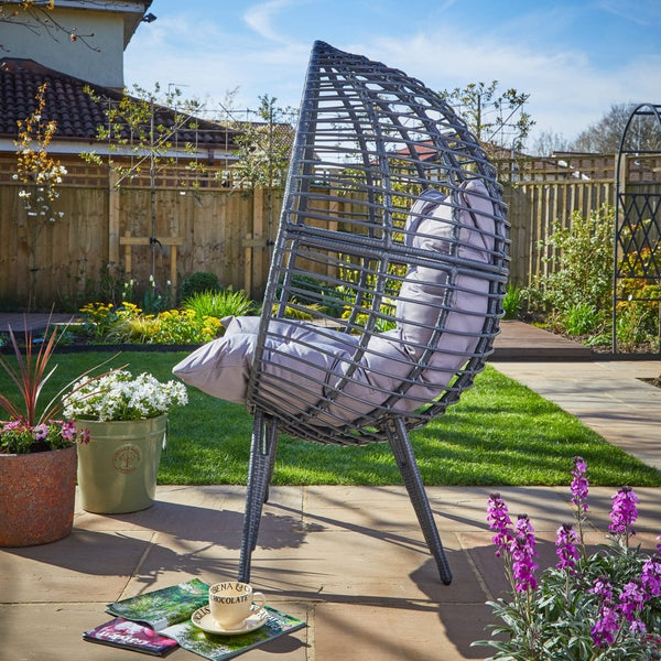 Eden Grey Cushioned Egg Chair