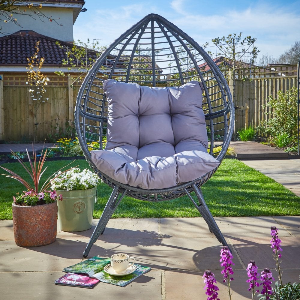 Eden Grey Cushioned Egg Chair