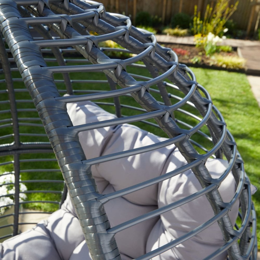 Eden Grey Cushioned Egg Chair
