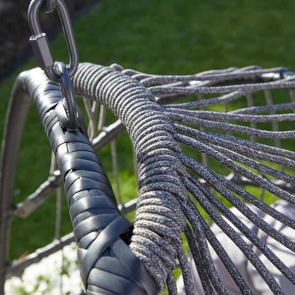 Breeze Grey Cushioned Hanging Egg Chair