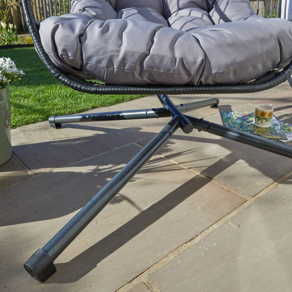 Breeze Grey Cushioned Hanging Egg Chair