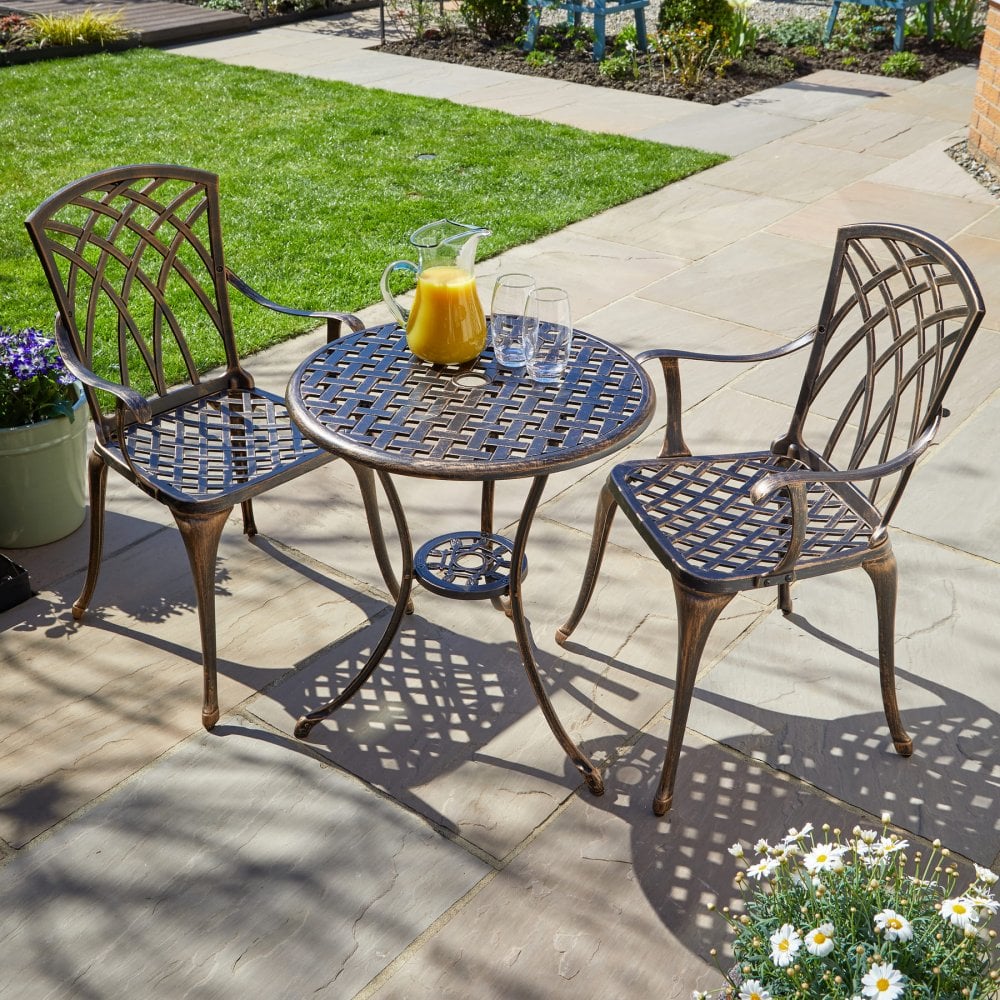 Aspen Lattice Brown Bistro Set