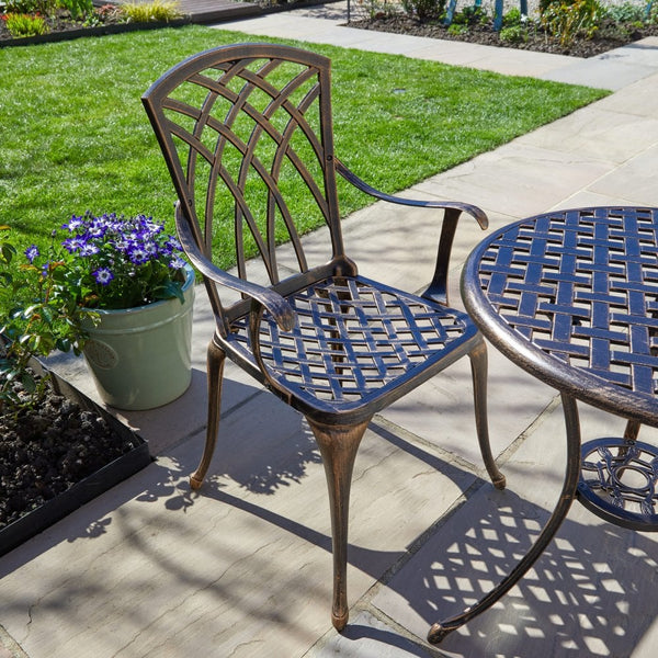 Aspen Lattice Brown Bistro Set