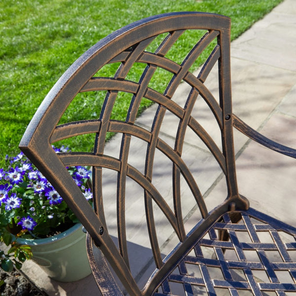 Aspen Lattice Brown Bistro Set