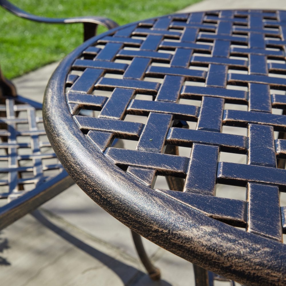 Aspen Lattice Brown Bistro Set