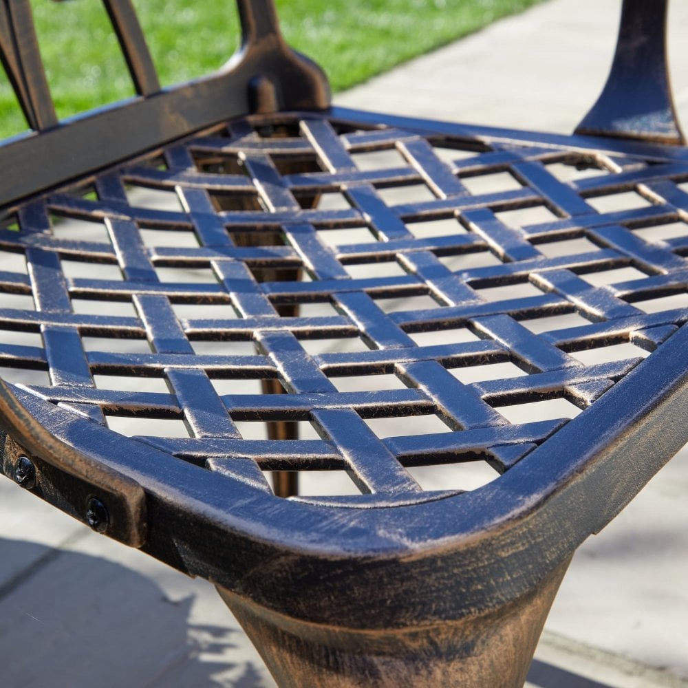Aspen Lattice Brown Bistro Set