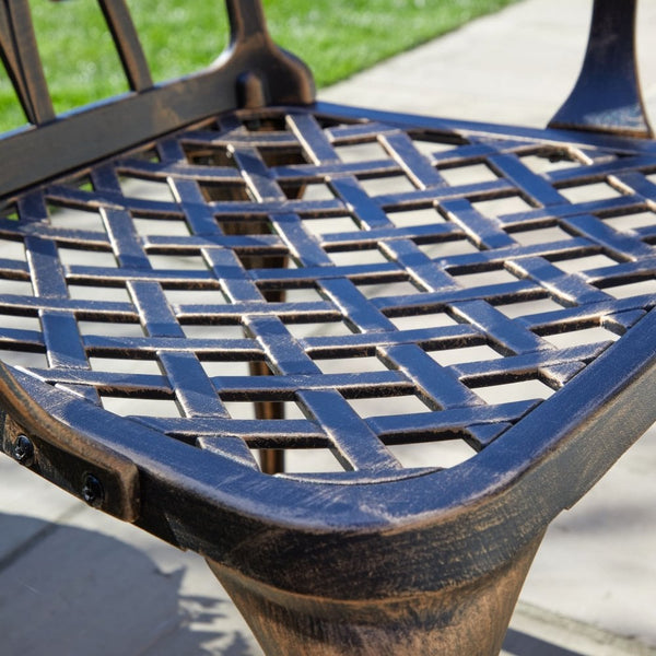 Aspen Lattice Brown Bistro Set