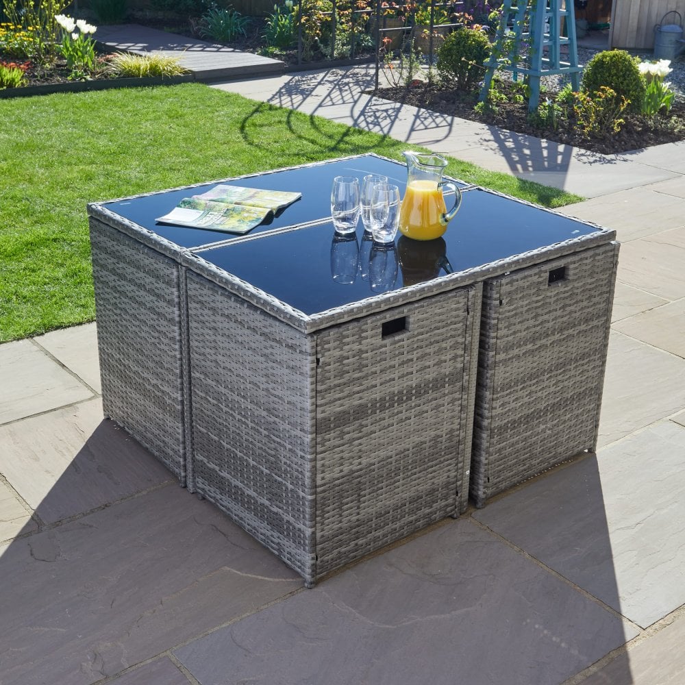 Pebble 9pc Modular Rattan Garden Set