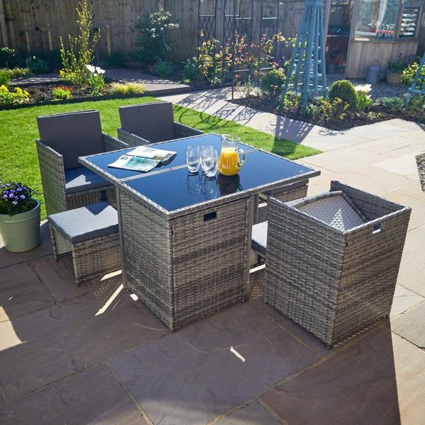 Pebble 9pc Modular Rattan Garden Set